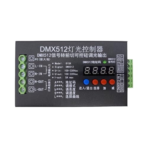 Contrôleur de lumière gradateur thyristor coupe frontale signal 512 pour gestion d'éclairage