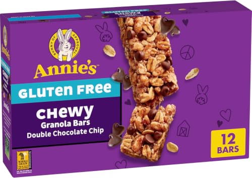 Image of Annie's Gluten Free Chewy Granola Bar, Double Chocolate Chip, 11.76 oz, 12 Bars (Pack of 6)
