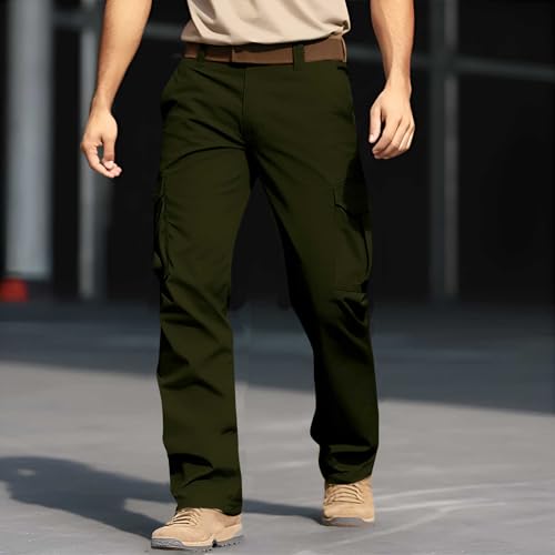 Mens Tactical Cargo Pants Stretch Construction Work Pants Elastic Waist Ripstop Outdoor Hiking Trousers with 6 Pocket2