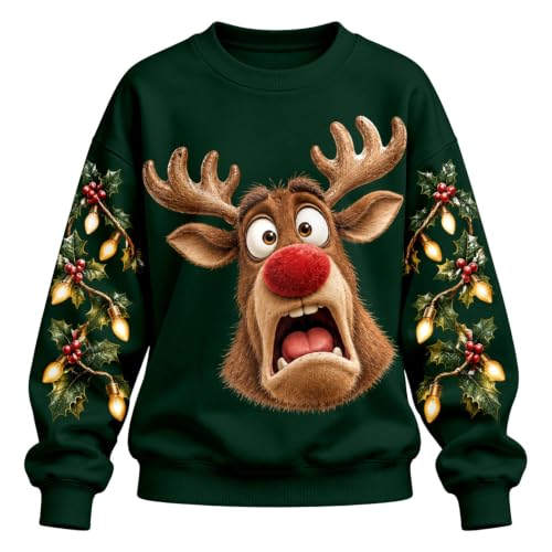Christmas Sweatshirts for Women Funny Graphic Crewneck Holiday Pullover - image 3