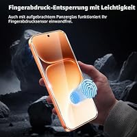 V-PORYADKU Für Honor 600 Pro 5G Panzer Schutz Glas (6,57 Zoll), 2 Stück Schutzfolie Glas+Kamera Schutzfolie 2 Stück, 9H Härte, Fingerabdruck kompatibel, HD Anti-Kratzen – Ansicht 2