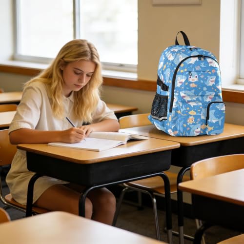 Mochila para laptop ergonómica azul celeste contra dolor de espalda 6
