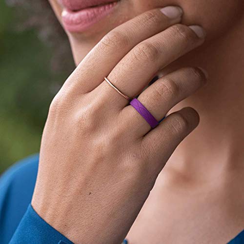 Enso Rings Women’s Infinity Silicone Wedding Ring – Hypoallergenic Wedding Band for Ladies – Comfortable Band for Active Lifestyle – 4.5mm Wide, 1.5mm Thick2