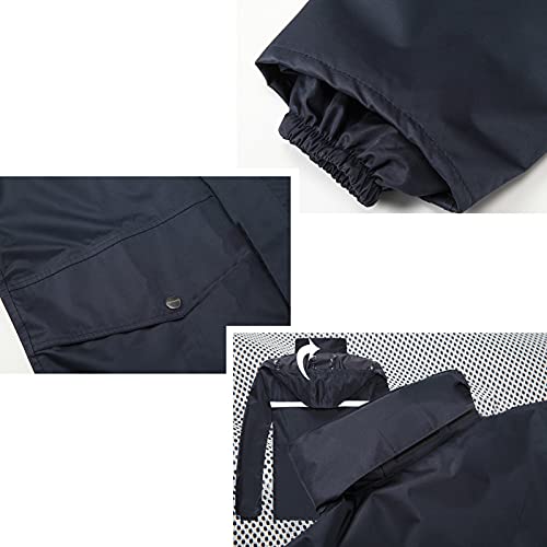 Chaqueta impermeable para hombre y mujer color rojo talla M miniatura 3