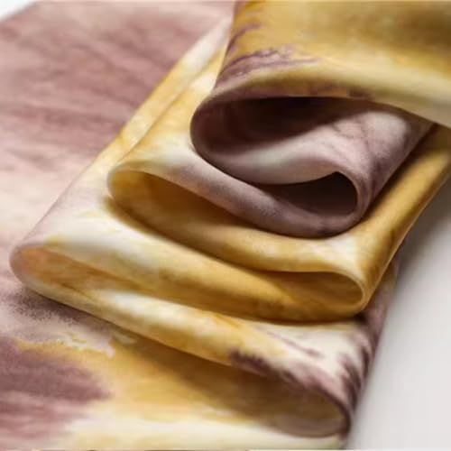 Alexis Leroy 27.5 * 27.5 Inch Women's Tie-dye Medium Square Scarf Silk-Like Satin Head Wrap Bandana & Neck Scarf3