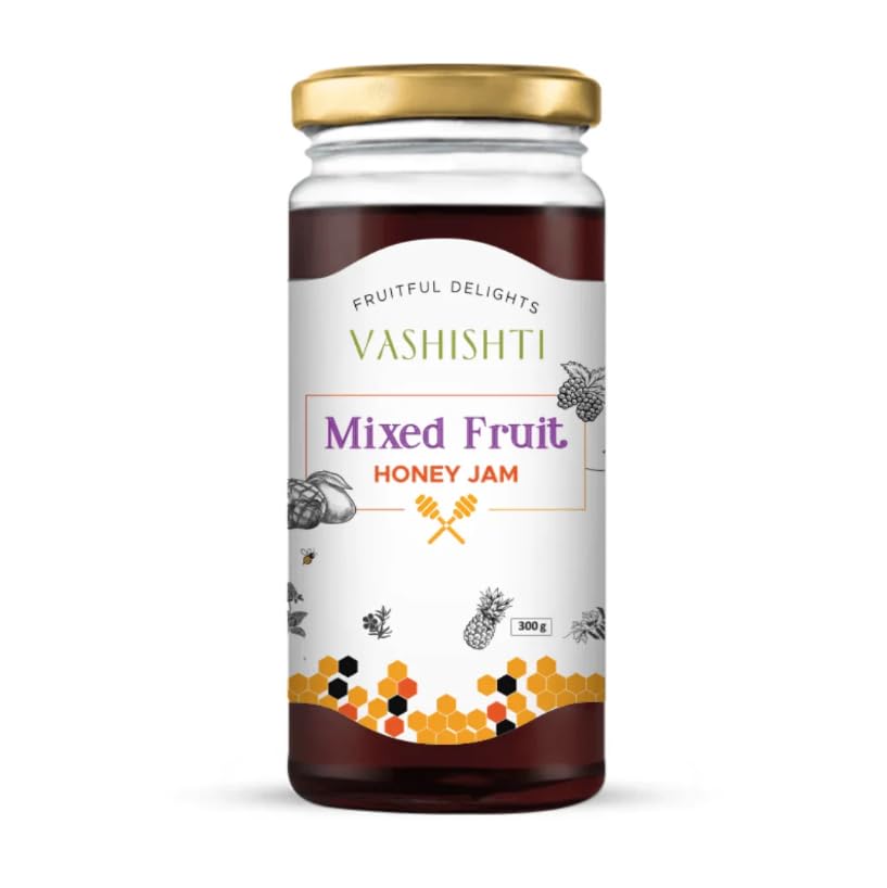 VASHISHTI Mixed Fruit Jam with Honey | Zero Added Sugar | Naturally Sweetened with Pure Honey | Real Fruits | Healthy Fruit Spread-image-22