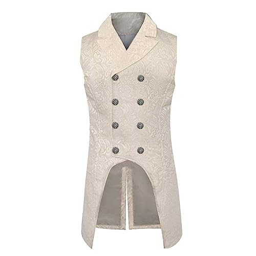 Vestido Cruzado de Brocado Jacquard con Cola de gótico de Navidad para Hombre
