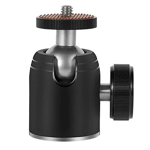 Stativ Mini Kugelkopf 360 Grad Metall Kugelkopf Stativhalterung mit 3/8"bis 1/4" Schraubadapter für Digitalkamera DSLR Handy Einbeinstativ Gopro Light