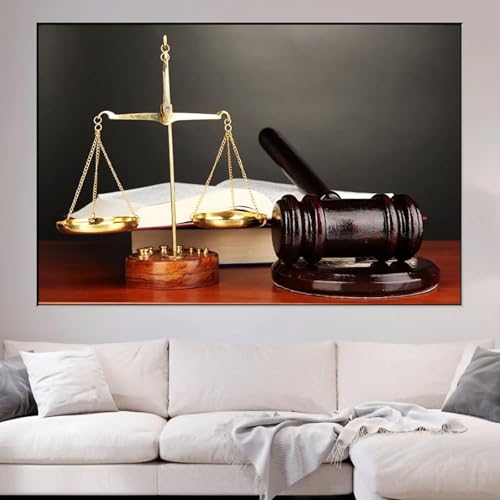 Toile vintage justice et droit MAIMANG décoration d'intérieur grand format 80x120cm