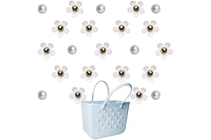 Flower Charms Compatible with Bogg Bag & Simply Southern Totes - Pearl...