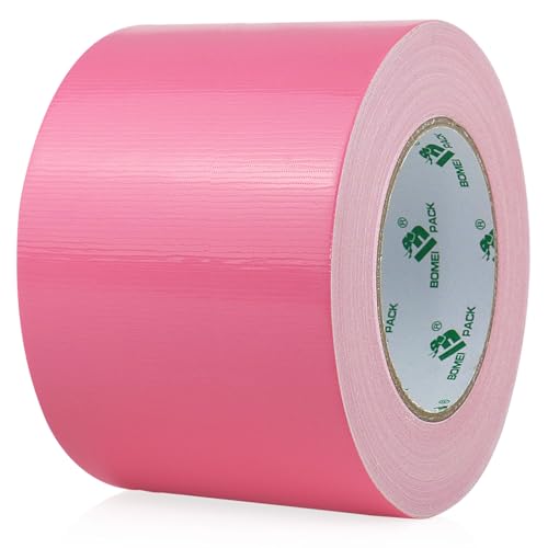 Rouleau de ruban adhésif rose large 100 mm x 50 m pour marquage au sol et conduits