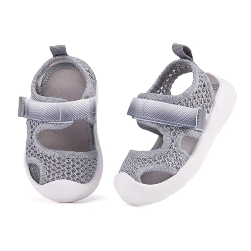 Image of BMCiTYBM Baby Boy Girl Closed Toe Summer Toddler Sandals Lightweight Shoes Infant Non-Slip First Walking Sneakers 6 9 12 18 24 Months 2-3 Years