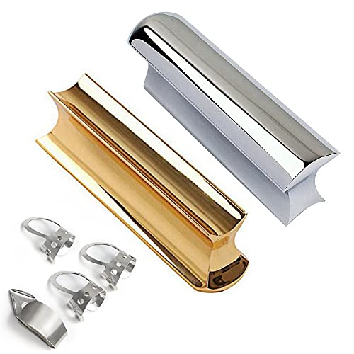 Souhgaue Stainless Steel Guitar Slide Tone Bar for Dobro Lap Steel Guitar, Hawaiian Guitar, Electric Guitar Accessories,Silver - Image 3