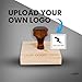 ExcelMark Custom Logo Stamp with Wood Handle - Personalized Business Stamps for Custom Logo - Upload Your Own Logo for a Custom Rubber Stamp Logo Design