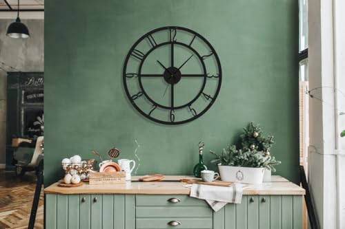 Image of Morden Metal Wall Clock for Living Room, Bedroom, Office, Kitchen, Stylish Wall Clock for Home and Hall, Designer Big Size Modern (DA-23, 60 CM)