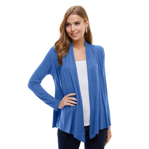 Image of Azules Long Sleeve Womens Cardigan, Thin Flowy Rayon Sweater Lightweight Cardigan for Casual or Dressy Outfits