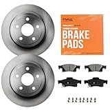 MAX Advanced Brakes - Rear Brake Kit For 2011-2021 Jeep Grand Cherokee, 2011-2020 Dodge Durango (Solid Rear Rotors)| Carbon Ceramic Brake and Rotor Kit| OE Replacement Brake Rotors