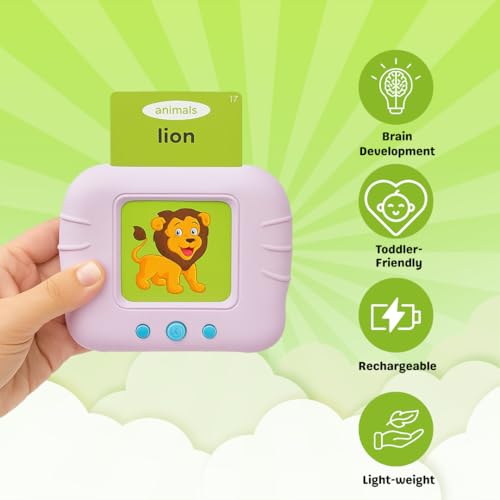 Image of Talking Flash Cards for Kids | 112 Double-Sided Audio Learning Cards | Boost Vocabulary, Speech & Memory