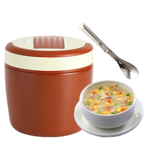 Lanmijia Contenedor De Comida Aislado - 1.2 Litros Al Vacío Acero Inoxidable Ancha Tazones,para Niños - para Camping Senderismo Escalada Picnic Playa Deportes Viajes al Aire Libre Trabajo