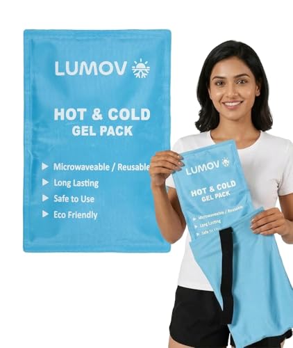 Image of Reusable Hot and Cold Ice Pack for Instant Pain Relief, Soft and Flexible Gel for Injuries & Pain Relief | Leakproof & Skin-Friendly Hot & Cold Pack for Shoulder, Ankle, Knee, Medium Size