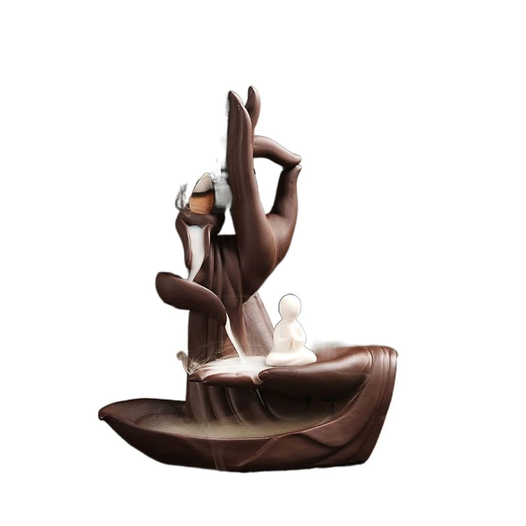 Basxdrfxz C Incense Holder Base Purple Sand Backflow Incense Burner Zen Bergamot Sandalwood Home Living Room Aromatherapy Stove Ornaments(C)