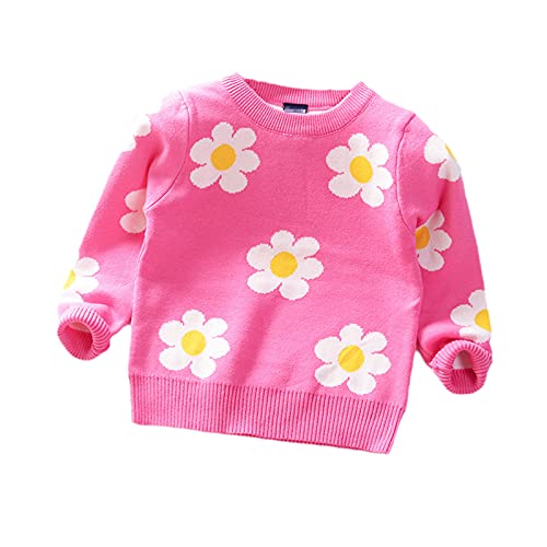 Yiqinyuan Autumn Baby Girls Sweaters Thick Warm Flower Kids Pullover Bottoming Clothes Children's Knitwear Fashion Sweater