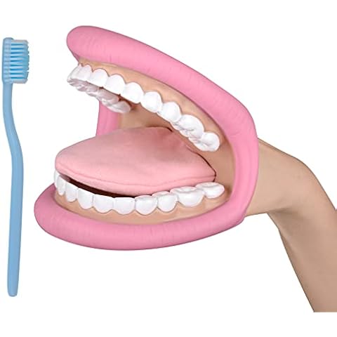 Ultrassist Mouth Hand Puppet Medium Size with Tongue for Kids, Mouth Puppet for Speech Therapy, Include Toothbrush Cover