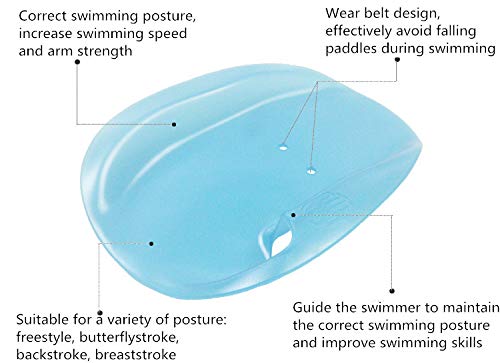 Swim Training Hand Paddles Swimming Exercise Gloves For Swimmer Beginner, M #TOP4