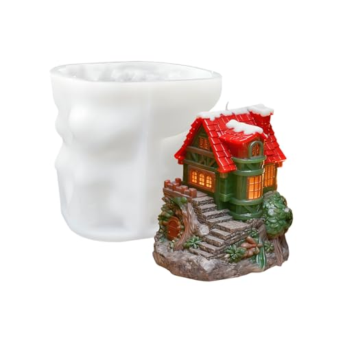 Molde de resina 3D para hacer manualidades de resina, fácil de demoldar, moldes de velas de Navidad para jabón, cera, yeso, pastel de vacaciones