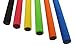 Get Out! Foam Relay Running Baton 6-Pack – 12in Plastic Red, Orange, Yellow, Green, Blue, Black Track & Field Sticks