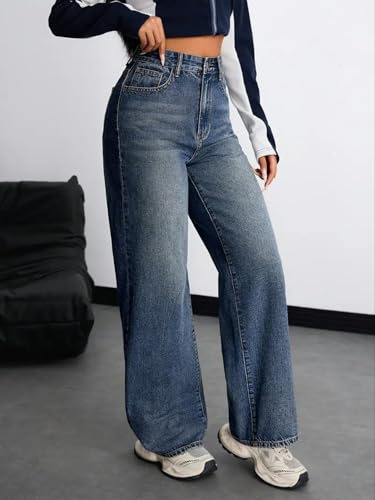 Image of Nifty Women's Denim Stretchable High Waist Baggy Jeans for Women