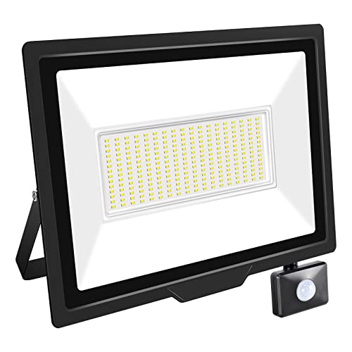 RIGIDON 200W Motion Sensor Light Outdoor 20000LM Super Bright LED Flood Outdoor Lights 6000K Daylight White IP66 Waterproof Security Lights for Garden Garage