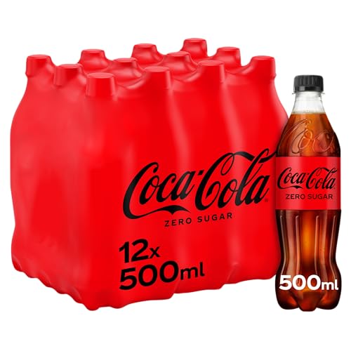 Coca Cola Zero Sugar 12 x 500ml PET, Black