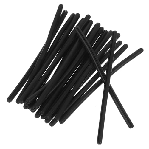 NULYLU 10 Pairs Silicone Temple Sleeve Anti-Slip Glasses Leg Covers Optical Tools for Eyeglasses Black 1Mm Slotted Protective Eyewear Retainer for Glasses Repair