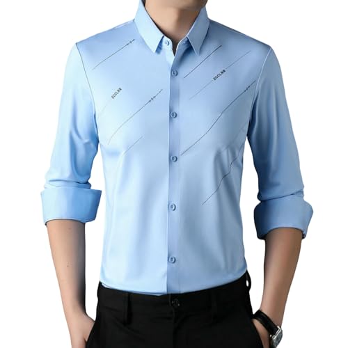 Camisa de manga larga de hombre para oficina y eventos casuales