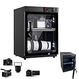 IntXanth Modern 30L Camera Storage Box, Electronic Dry Cabinet, Digital Control Dehumidify, 2-Tier Camera Storage, Temperature Humidity LED Display