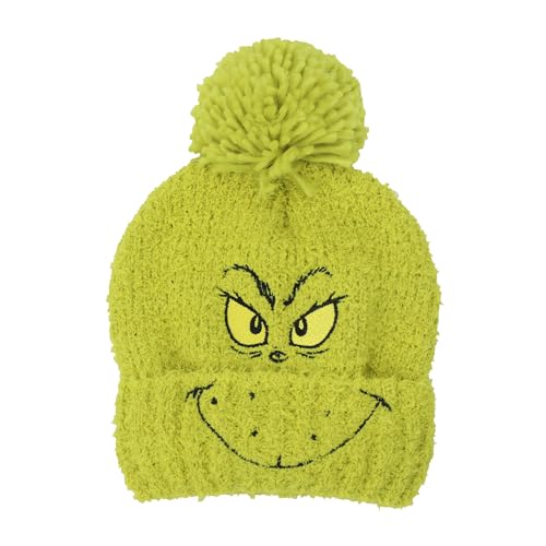 The Grinch Big Face 2-Piece Cuff Beanie & Socks Set For New Born and Infants2
