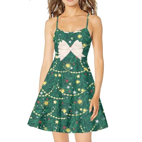 Image of Cozeyat Women Girls Summer Sleeveless Dress Casual Swing Beach Cover Up Knee Length Dresses,Large Size XS-4XL