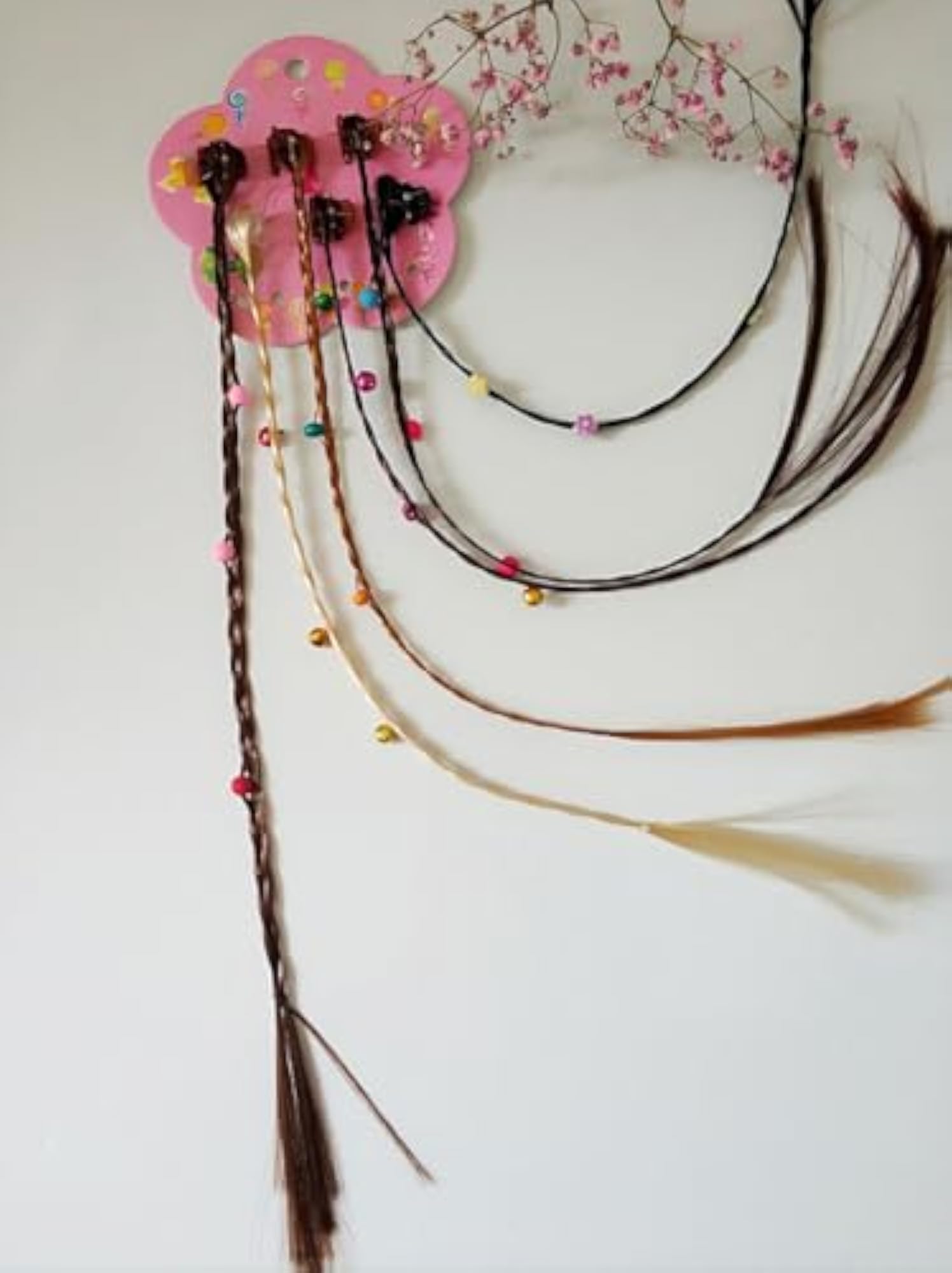 6pcs Multicolor Fake Hair Extensions for Kids
