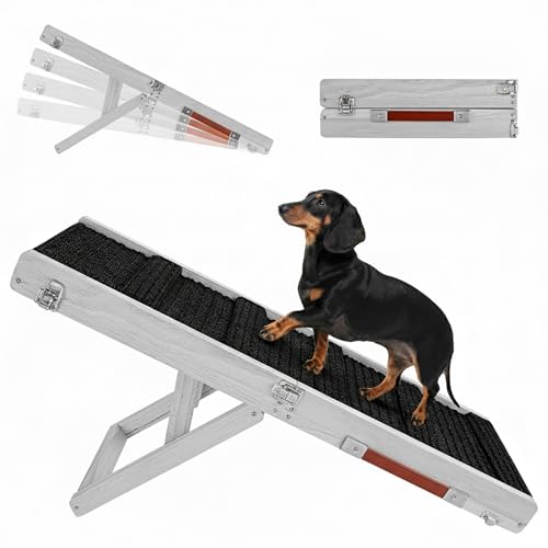 2026 Upgraded Dog Ramp for Couch, Foldable Small Dog Ramp for Sofa, 4 Adjustable Height from 13'' to 21 2026 Upgraded Dog Ramp for Couch, Foldable Small Dog Ramp for Sofa, 4 Adjustable Height from 13'' to 21