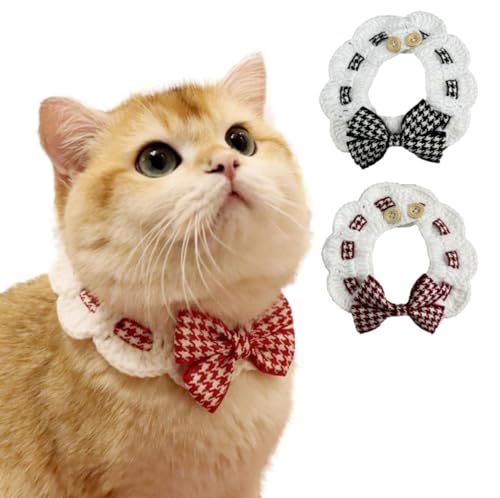 猫 2個セット 首輪 猫用 ペット バンダナ ビブ スカーフ 小型犬 チョーカー よだれかけ アクセサリー (S) 飾り 小動物 犬 バンダナ ペットよだれかけ 犬よだれかけ ねこ ネコ リード 猫首輪 帽子 クリスマス ハロウィン 蝶ネクタイ スカーフ猫