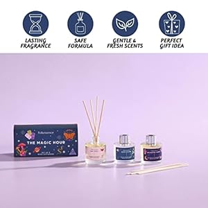 Folkulture Reed Diffusers for Home, Scent Diffusers for Home, Set of 3 with Reed Diffuser Sticks, 5.1 fl oz, Reed Diffuser for Bathroom, Aroma Diffuser for Guest Bathroom Essentials, Mint, Balsam Folkulture Reed Diffusers for Home Scent Diffusers for Home Set of 3 with Reed Diffuser Sticks 51 fl oz Reed Diffuser for Bathroom Aroma Diffuser for Guest Bathroom Essentials Mint Balsam