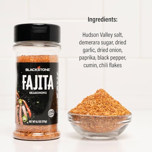 Image of Blackstone 4230 Fajita Powder Griddle Seasoning Mix, 6.2 Oz | For Veggies, Chicken, Beef, Poultry, Steaks, Fries, Authentic Mexican Taste, With Paprika, Cumin, and Garlic, All-Purpose