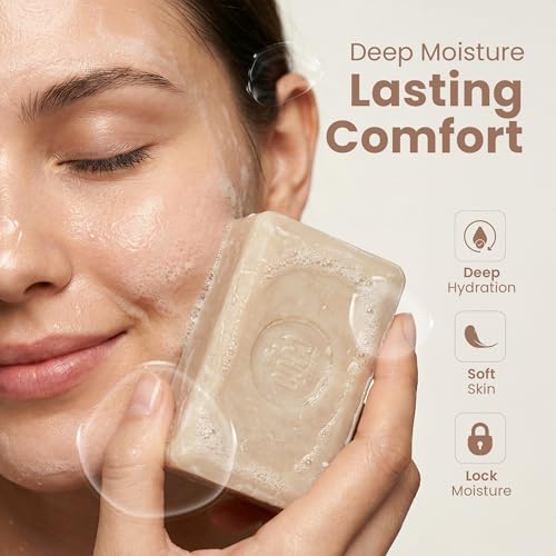 Image of Handmade Soap Combo Pack 125g each (Pack of 3) | Coconut Milk, Honey & Charcoal Soap | Natural Bath Bars for Men & Women | Deep Cleansing & Moisturizing | Paraben & Sulphate Free