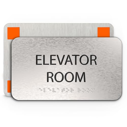 ADA Elevator Room Sign for Business - Office Signs, Aluminum