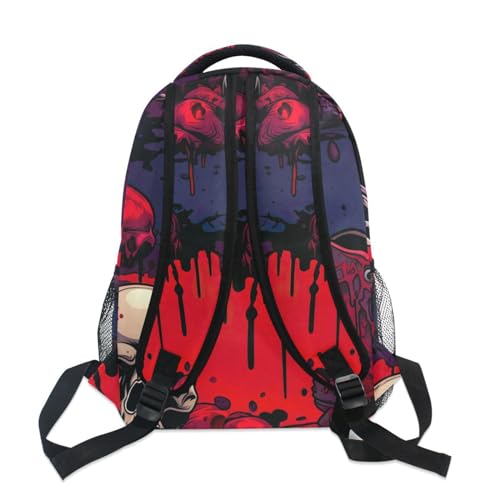 Sac à dos informatique crâne imperméable multipoche de 16 pouces - 5