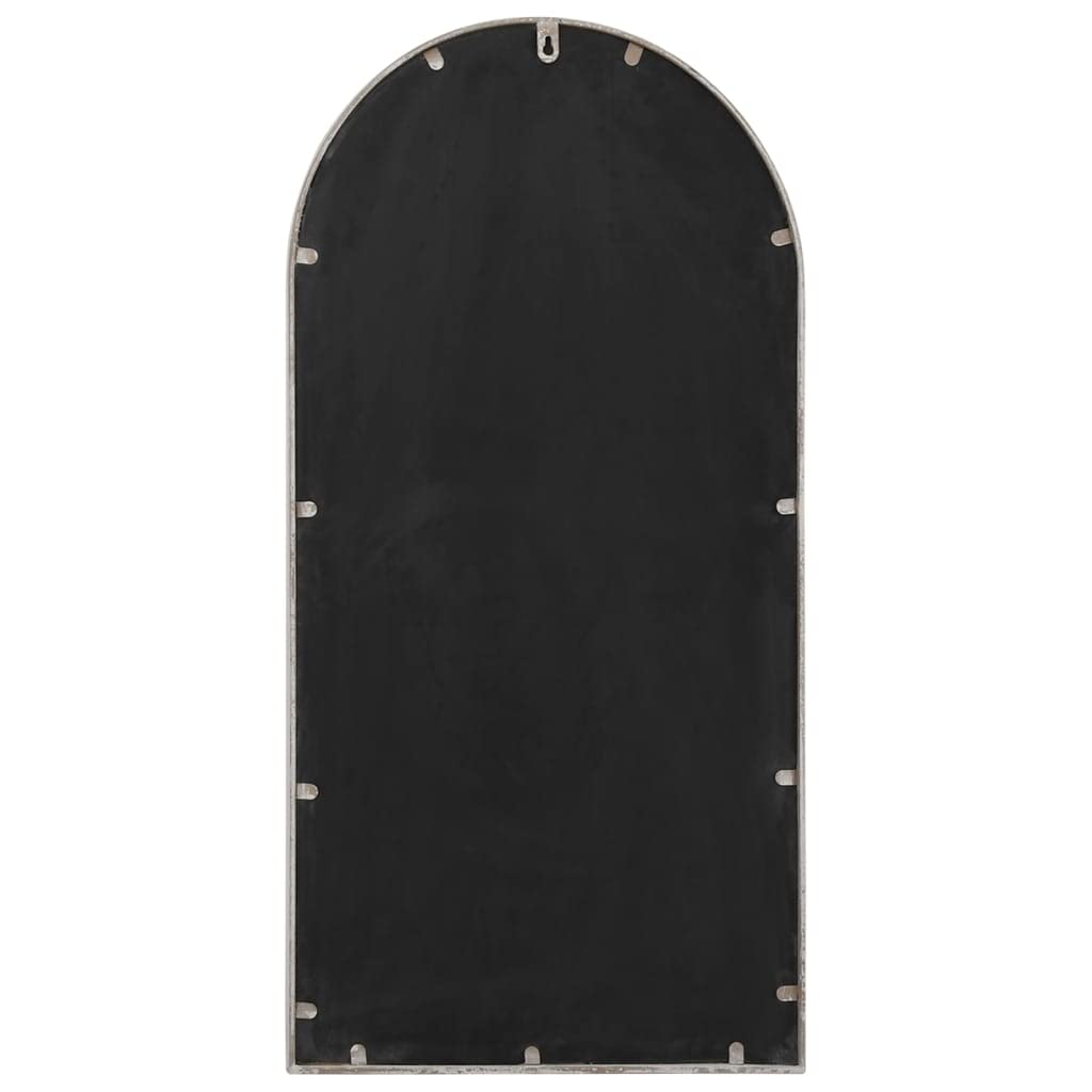 Miroir de jardin couleur sable 90 x 45 cm en fer pour salon, couloir, entrée, miroir de jardin extérieur