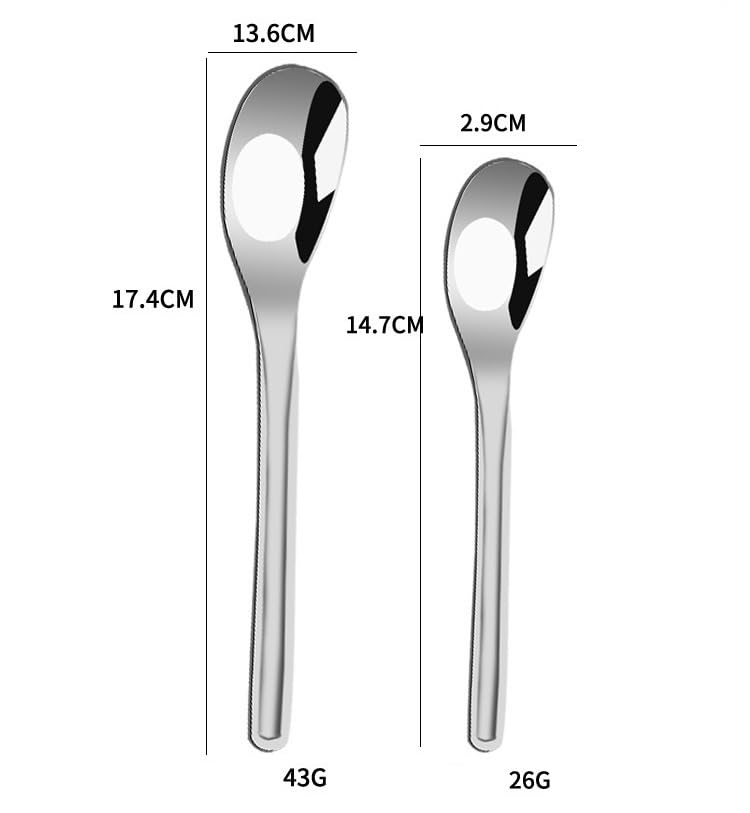 ONUIFIKE Silverware Set, 2/8/12/16/20/24pcs 304 Stainless Steel Soup Spoon, Long Handle Thickened Spoon, Home Cutlery Flatware Set(20 Piece set for 10)