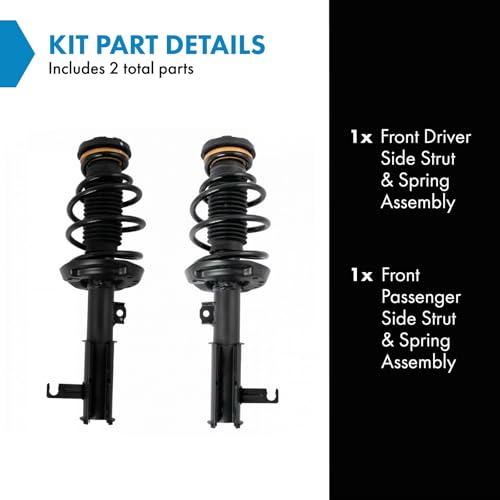 Image of TRQ Front Driver and Passenger Side Strut and Spring Assembly Set
