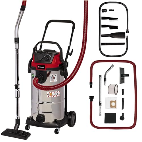 Einhell Nass-Trockensauger TE-VC 2340 SACL (1.500 W, 225 mbar, 9m Aktionsradius, HEPA-Faltenfilter inkl. Filterreinigungssystem, Staubschutzklasse L, 1.900 W Automatiksteckdose, Autoreinigungsset)